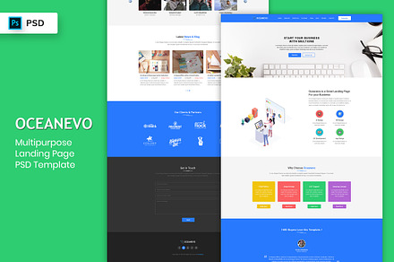 Multipurpose Landing Page Template, a Landing Page Template by 3djagan