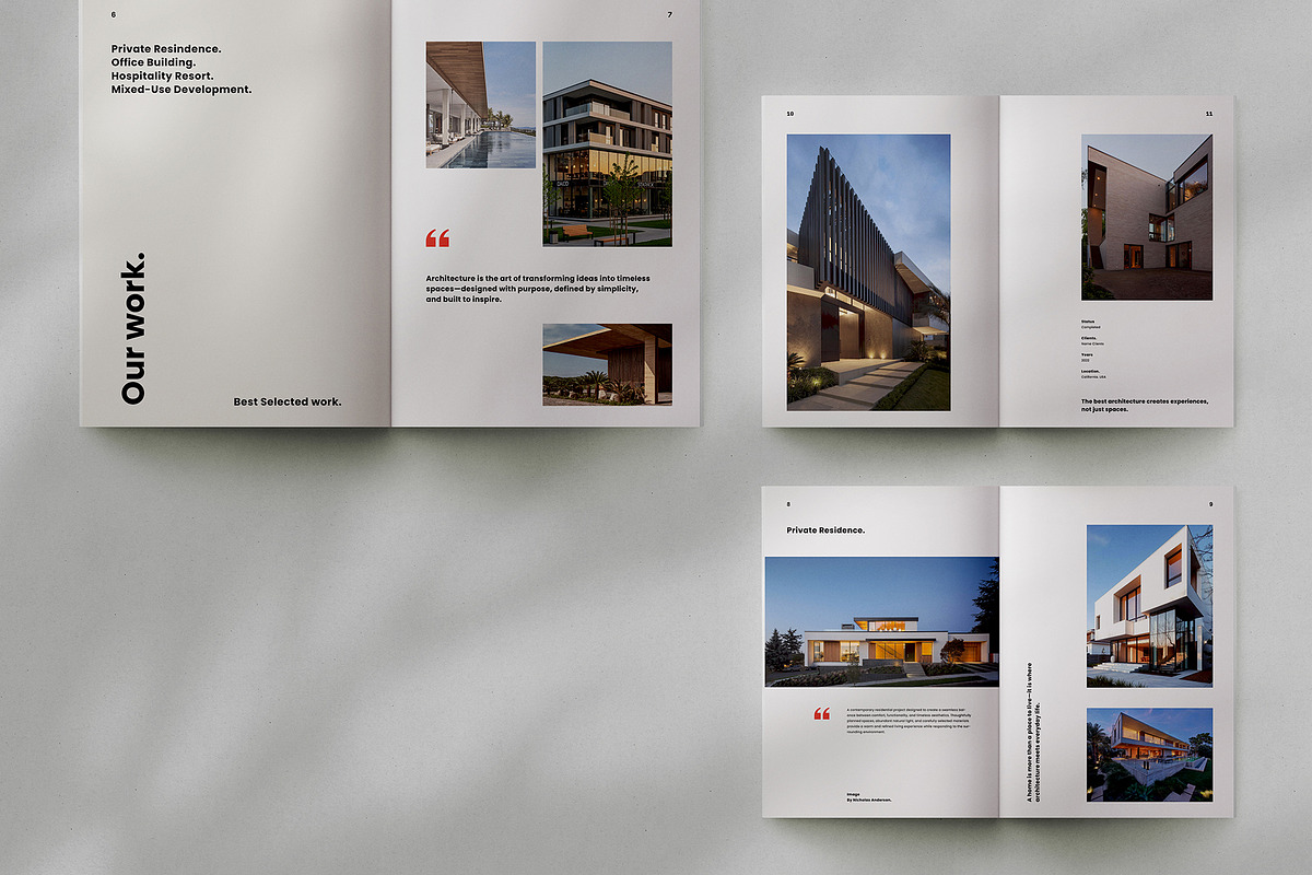 Architecture Portfolio Template, a Brochure Template by Occy Design (Photo 3 of 7)