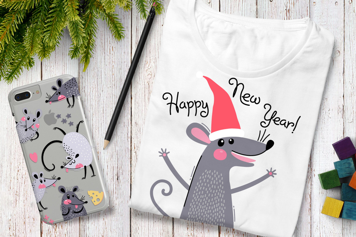 Rats - cute set, an Animal Illustration by Baksiabat (Photo 4 of 7)