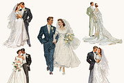 Vintage Wedding Bride and Grooms, a Person Illustration by Design Scotch (Thumbnail 5 of 9)