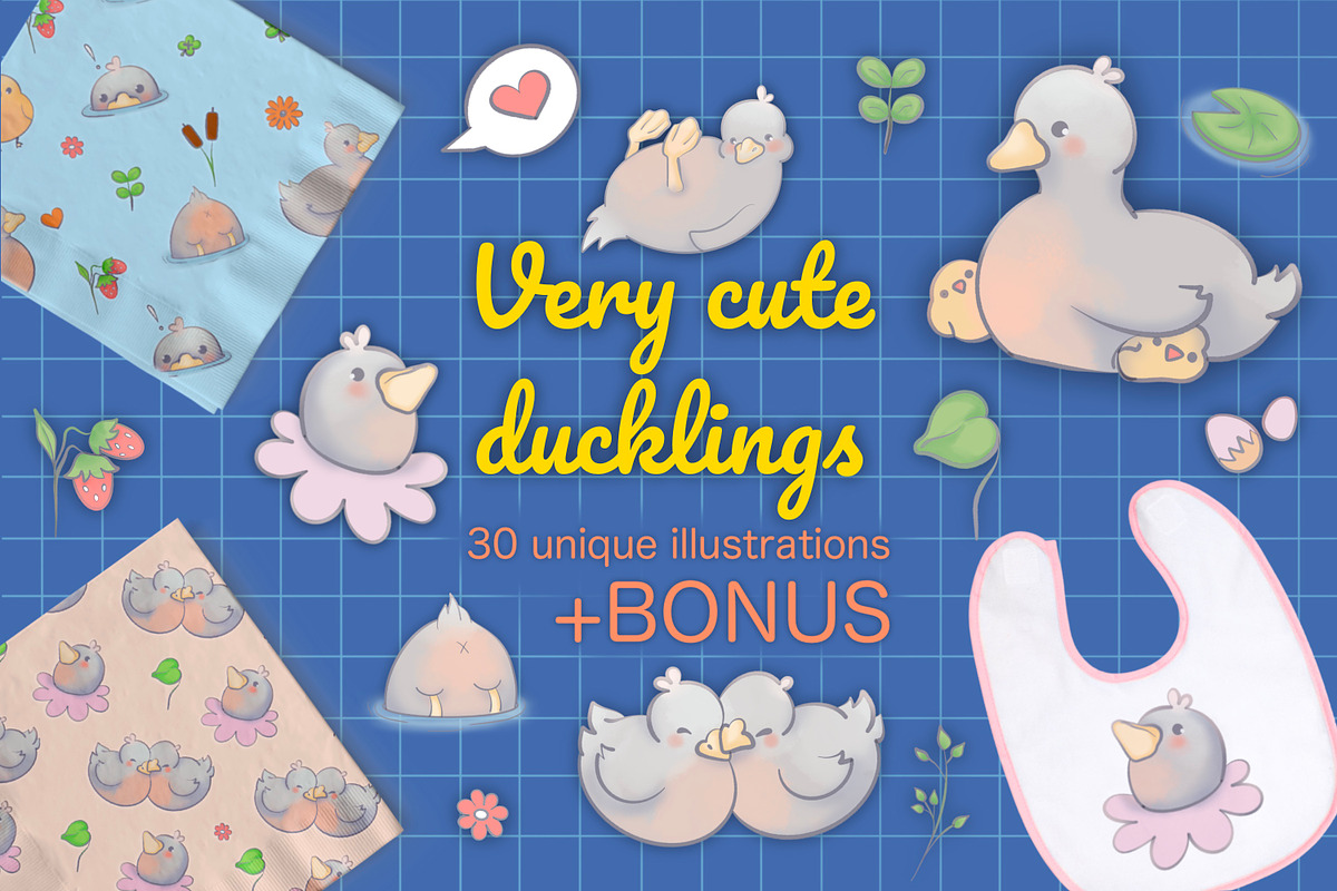 Very cute ducklings, an Animal Illustration by kaplaniha (Photo 1 of 5)