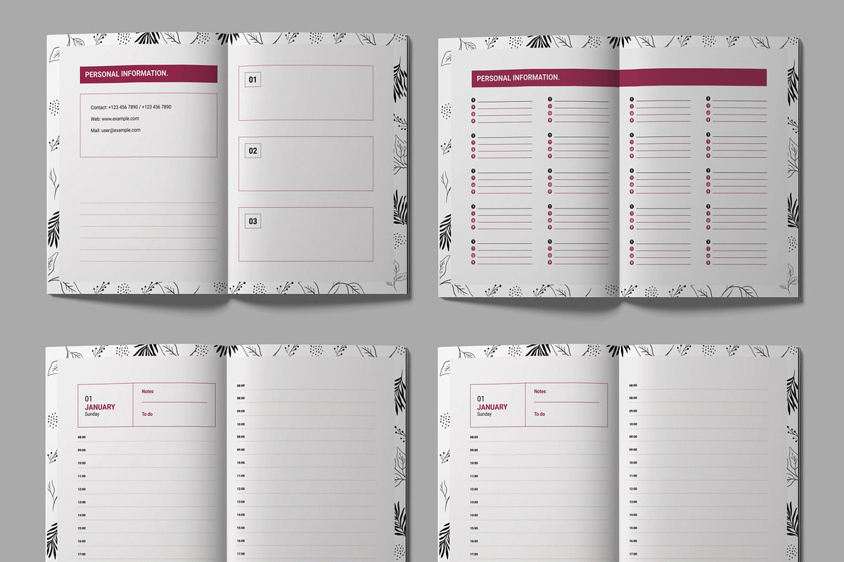 Daily Planner Template 2024, a Stationery Template by ContestDesign (Photo 2 of 4)