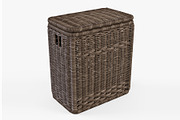 Wicker Laundry Hamper 08 Brown, an Object 3D Model by Markelos (Thumbnail 1 of 10)