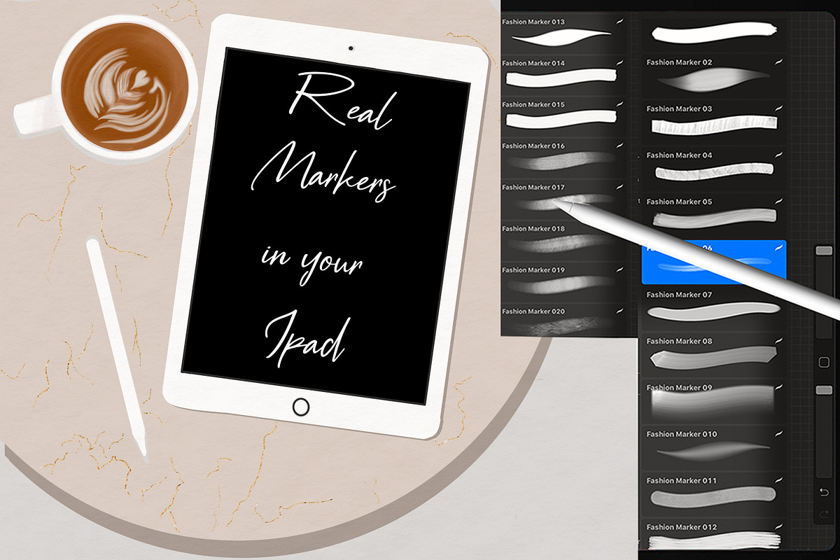 Fashion Markers Set for Procreate, a Brush Add-On by Liquid Amethyst Art (Photo 6 of 11)