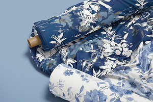 Blue On White Floral Patterns