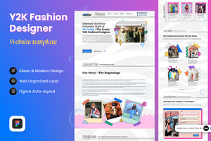 Y2K Fashion Designer Website, an App Template by SLAB! Design