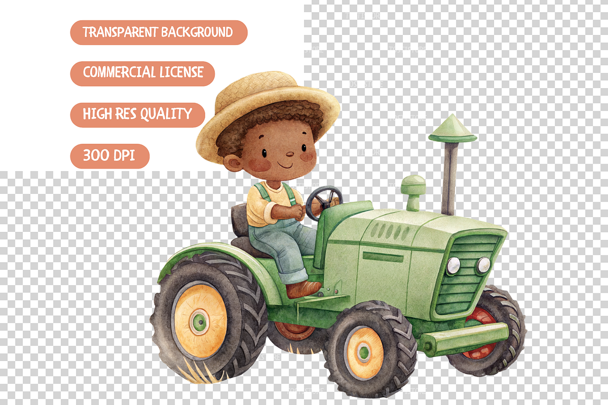 Watercolor Village Gardening Clipart, an Object Illustration by TatiMockup (Photo 7 of 7)