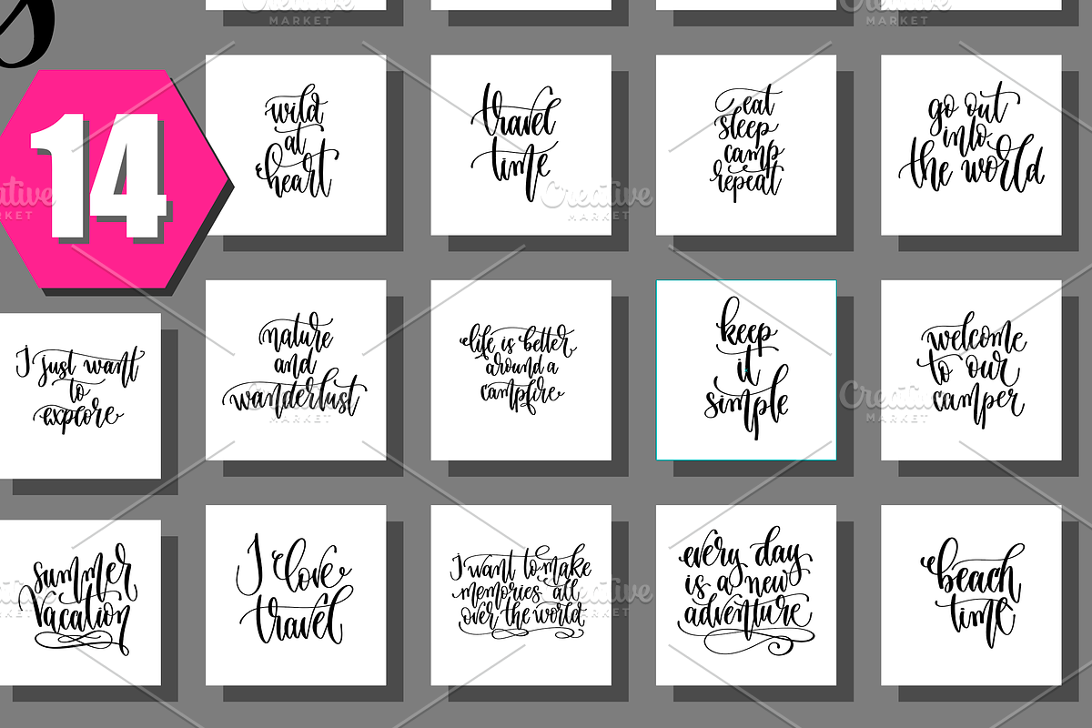 100 TRAVEL ADVENTURE quotes, a Card Template by karakotsya (Photo 16 of 16)
