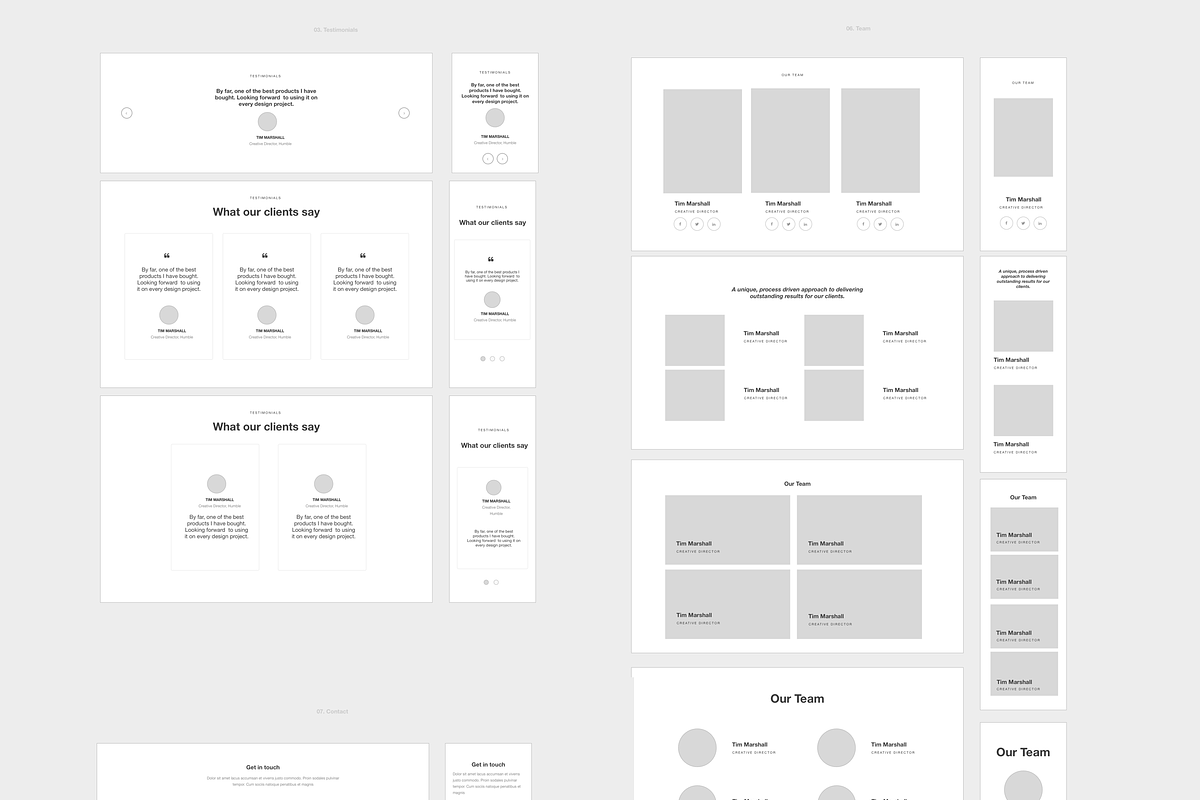 Web Wireframe Kit for Corporate Site, a Wireframe Template by UX Design Mastery Shop (Photo 10 of 10)