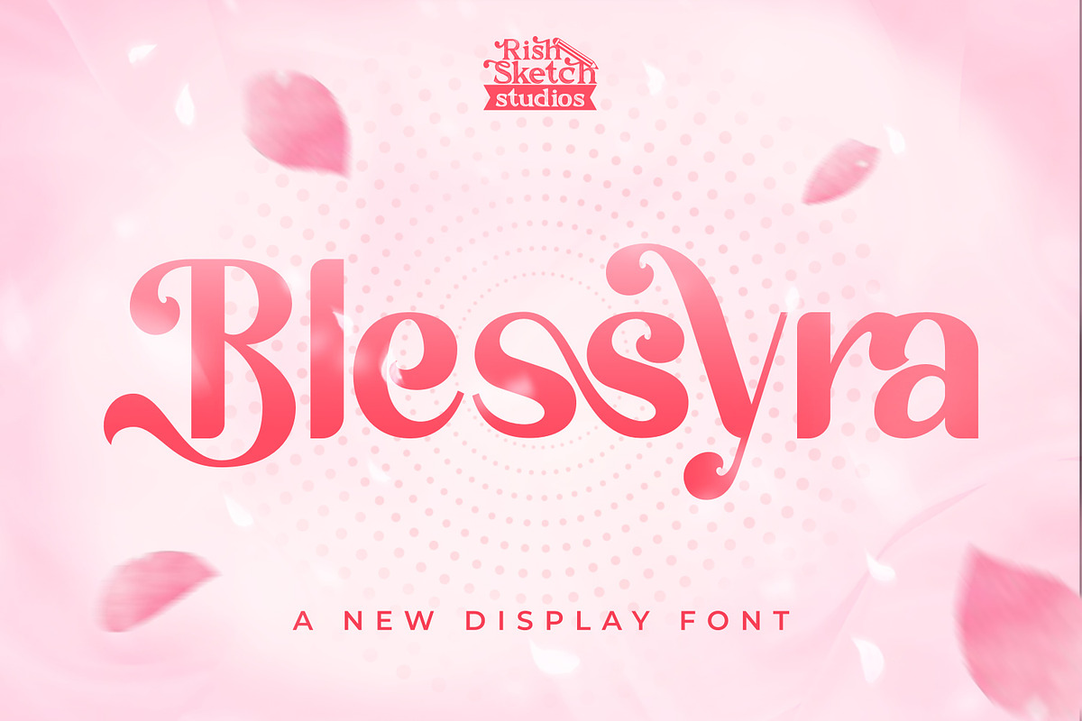 Blessyra - Sans Serif Display Font, a Sans Serif Font by Rishsketch (Photo 1 of 15)