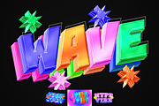Colorful 3D Glossy Text Effect, a Layer Style Add-On by Matsero (Thumbnail 1 of 4)