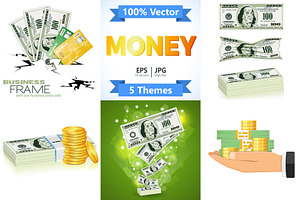 Money, Paper currency, Credit Cards, a Finance Illustration by TAlex