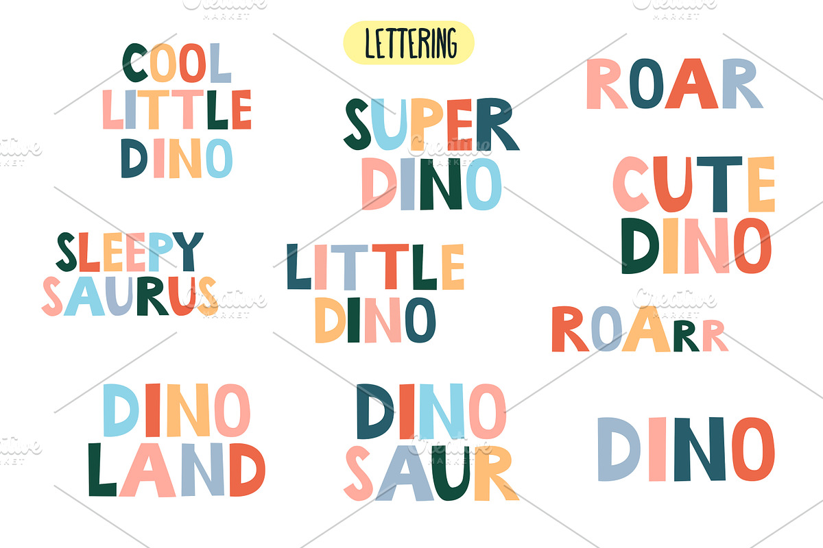 Cute Dinosaurs clipart set., an Animal Illustration by Kira Konoshenko (Photo 8 of 12)