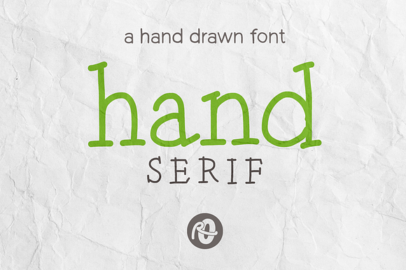 Hand Serif: a hand drawn font preview 8