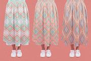 Watercolor Retro Stripe Pattern Pack, a Pattern Graphic by angelainthefields (Thumbnail 5 of 5)
