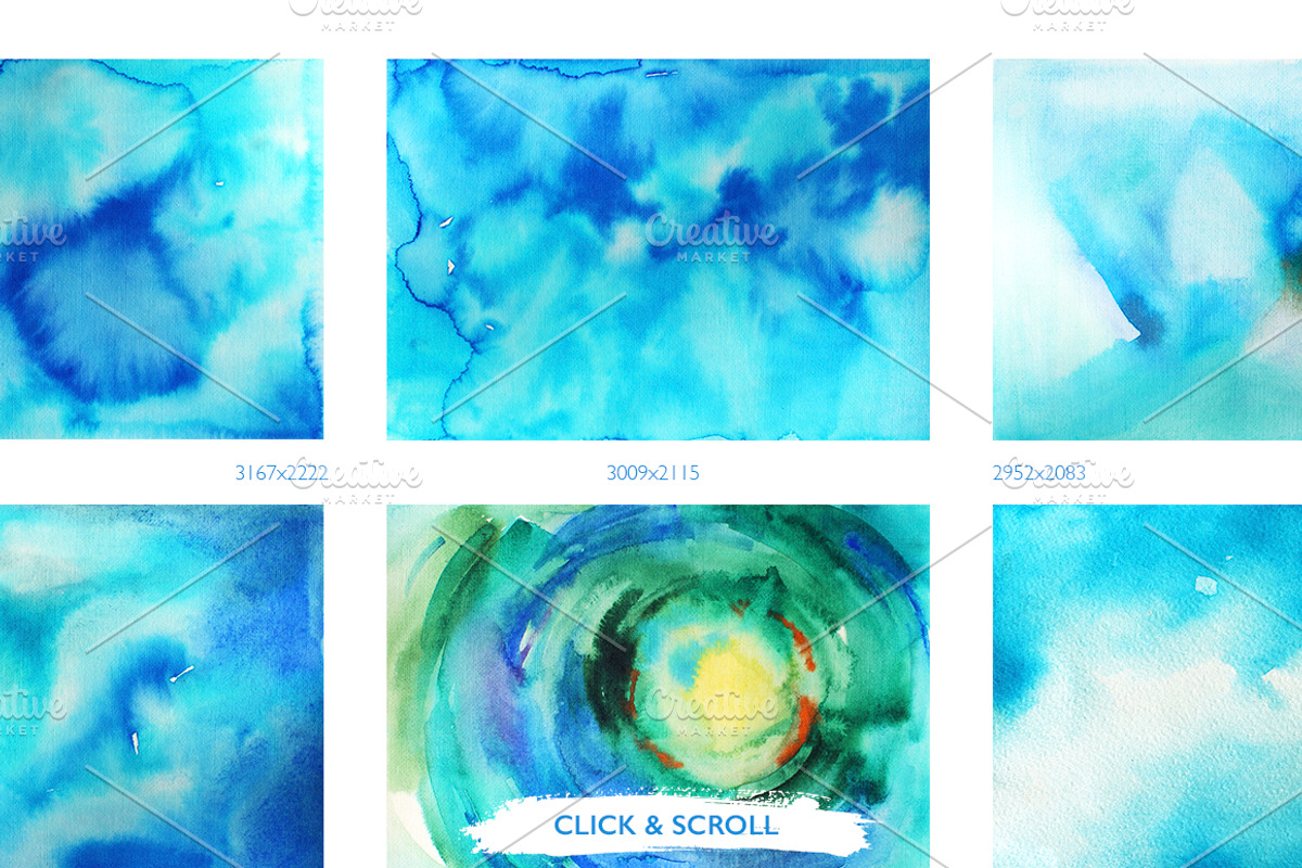 Big pack of watercolor backgrounds., a Texture Graphic by Asya Mix (Photo 3 of 6)