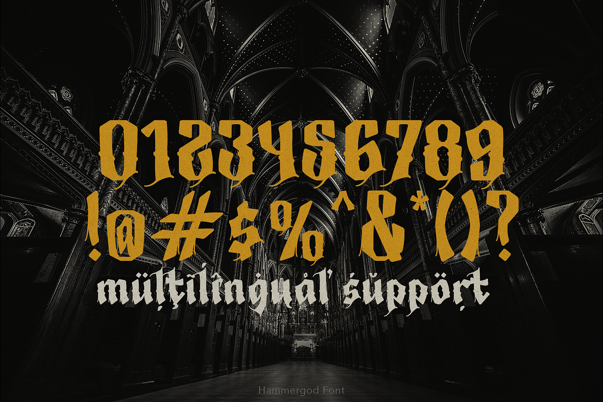 Hammergod Blackletter, a Blackletter Font by TypeClassHeroes (Photo 11 of 16)
