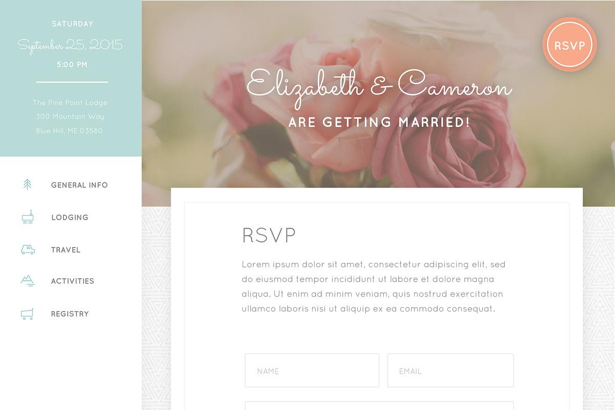 Rustic Wedding Website Template, a Websites & App Template by Alpine ...
