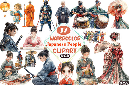 Vintage Japanese People, an Illustration by DreamCafeArt