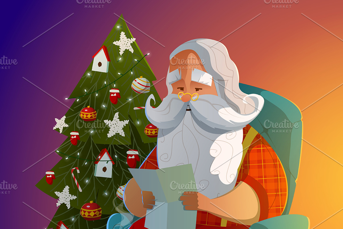 3 Santa Claus Illustrations, a Graphic by Drumcheg (Photo 4 of 4)