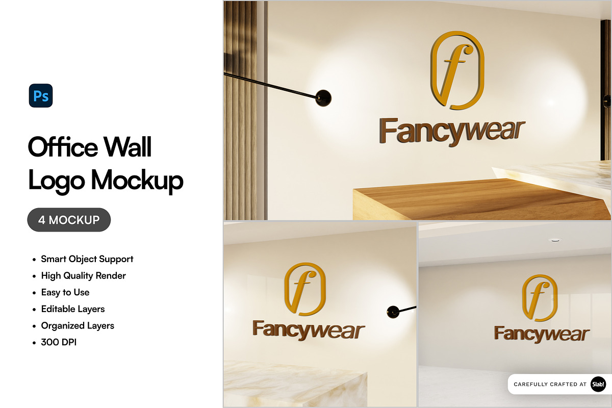 Office Wall Mockup, a Product Mockup by SLAB! Design (Photo 1 of 4)