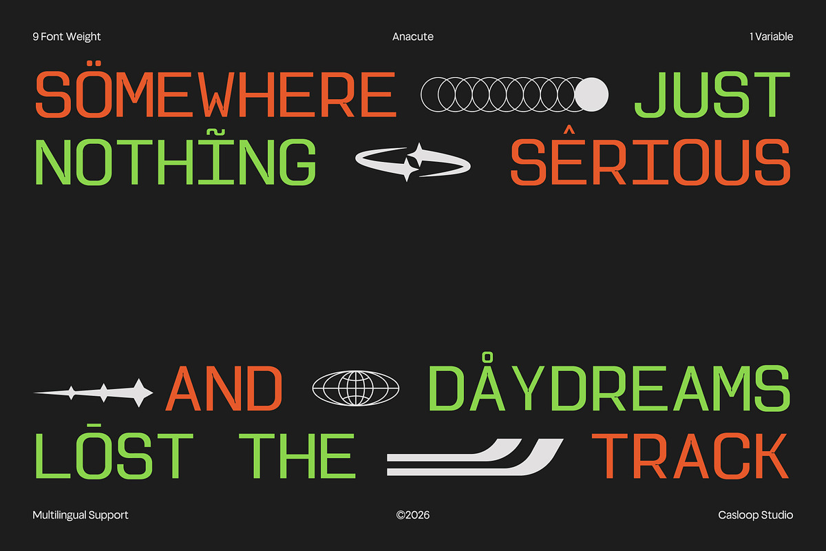 Anacute – Industrial Mono Sans, a Sans Serif Font by Casloop Studio (Photo 6 of 10)