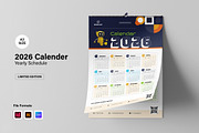 2026 Yearly Schedule - Wall Calendar, a Stationery Template by Spark_Creative (Thumbnail 1 of 4)