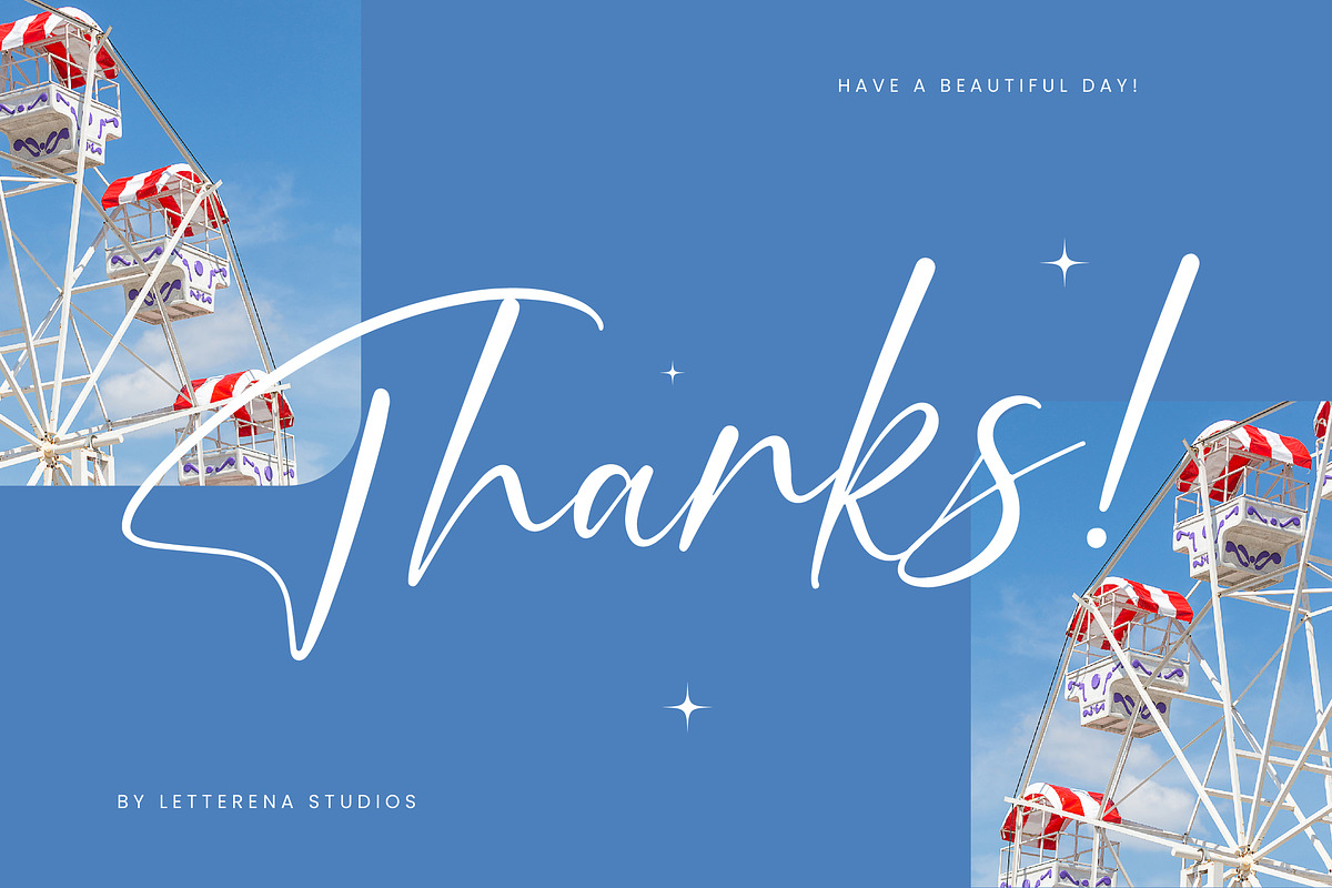 Motion Amusement Modern Signature, a Script Font by Letterena Studios Script (Photo 15 of 15)