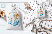 Cat Mermaid watercolor clipart, an Animal Illustration by UlitkaStudio (Thumbnail 5 of 10)