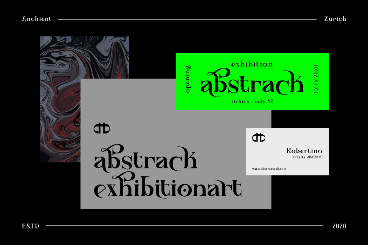 Ancient Zurich - Elegant Serif Logo, a Serif Font by Dirtyline Studio (Photo 19 of 22)