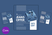 Editable Denim Jeans Sale Template, a Social Media Template by Mishek Munene (Thumbnail 3 of 4)