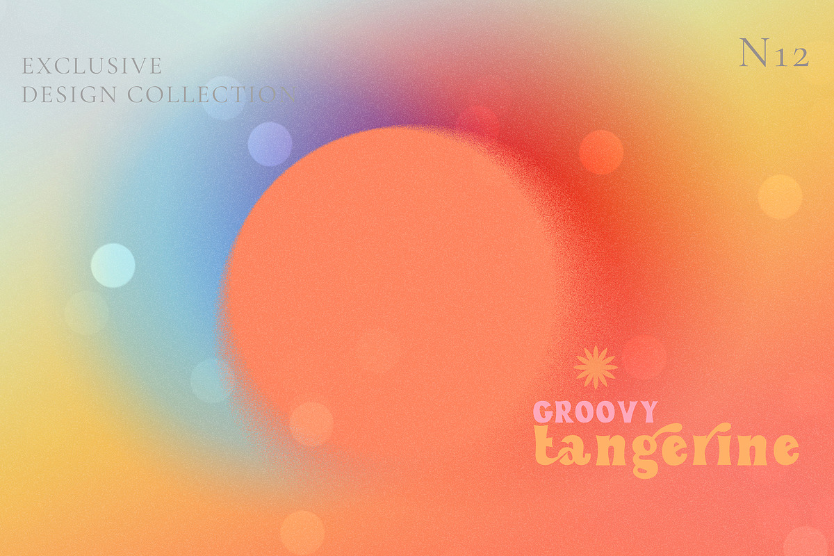 Groovy Tangerine Bokeh Grainy, a Texture Graphic by Vintage Digital Textures (Photo 7 of 19)