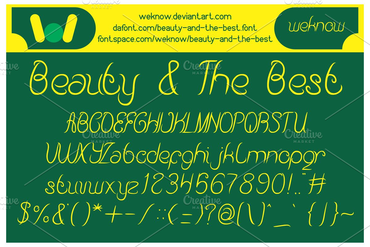 beauty and the best font