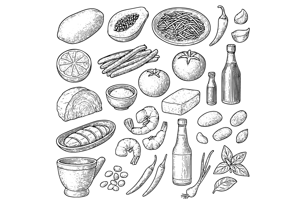 Thai Food Ingredients Set, an Object Graphic by RT Studio (Photo 3 of 3)