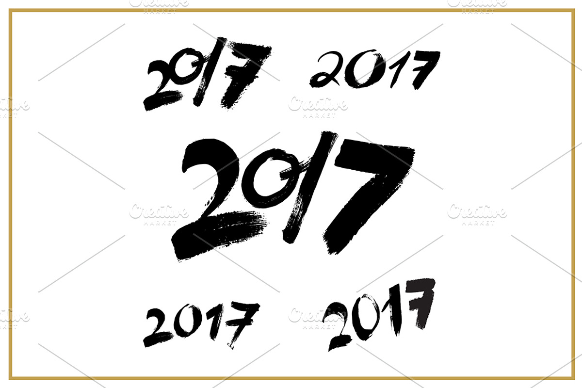 2017 Happy New Year Greeting Cards, a Background Graphic by GalaStudio (Photo 6 of 6)