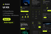 Axiom Figma UI Kit: 89 Blocks, Dark, an UI Kit Template by lynnn423 (Thumbnail 1 of 5)
