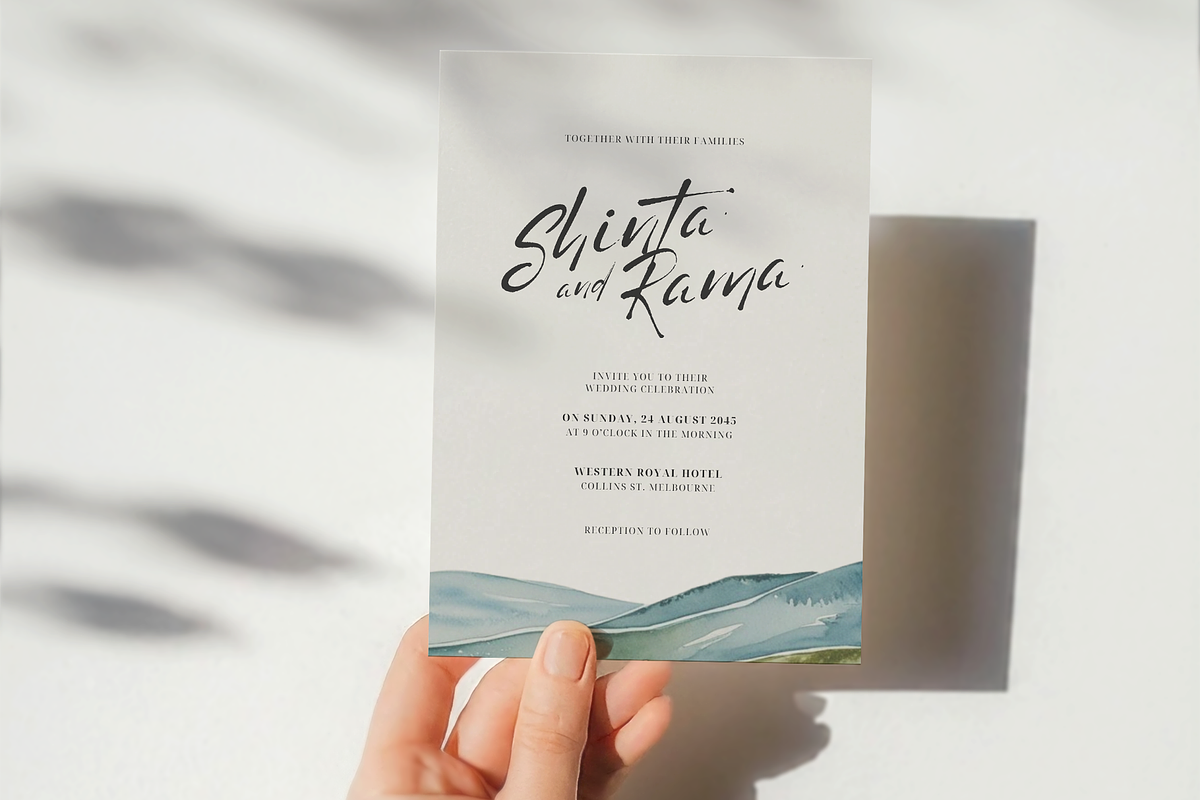 Landscape Wedding Invitation Card, an Invitation Template by kin9candra (Photo 3 of 8)