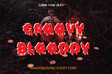 groovy blooddy script font