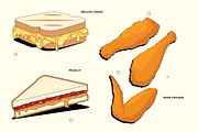 Fast Food Vector Illustration, a Food Illustration by TheFoodAtlas (Thumbnail 8 of 16)