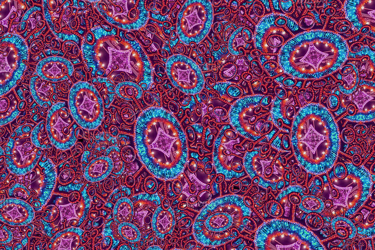 Star shape neon object motif random pattern, a Decorative Illustration by DanFLCreativo (Photo 1 of 2)