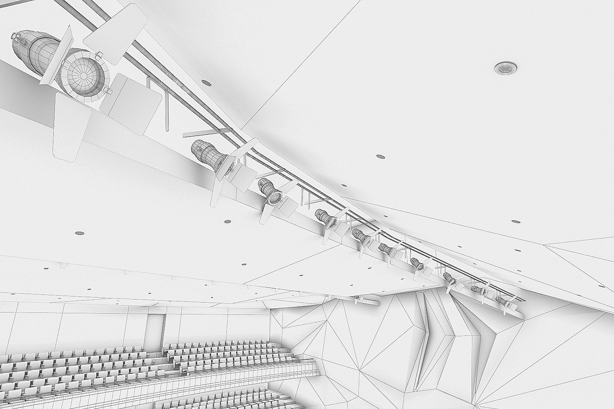 Theater Interior 1200 seats, an Architecture 3D Model by 3DNUTS