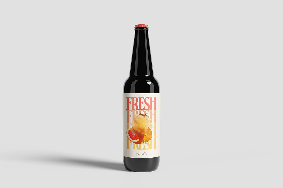 Glass Bottle Mockup, a Packaging Mockup by Hazzpro_Std (Photo 4 of 5)