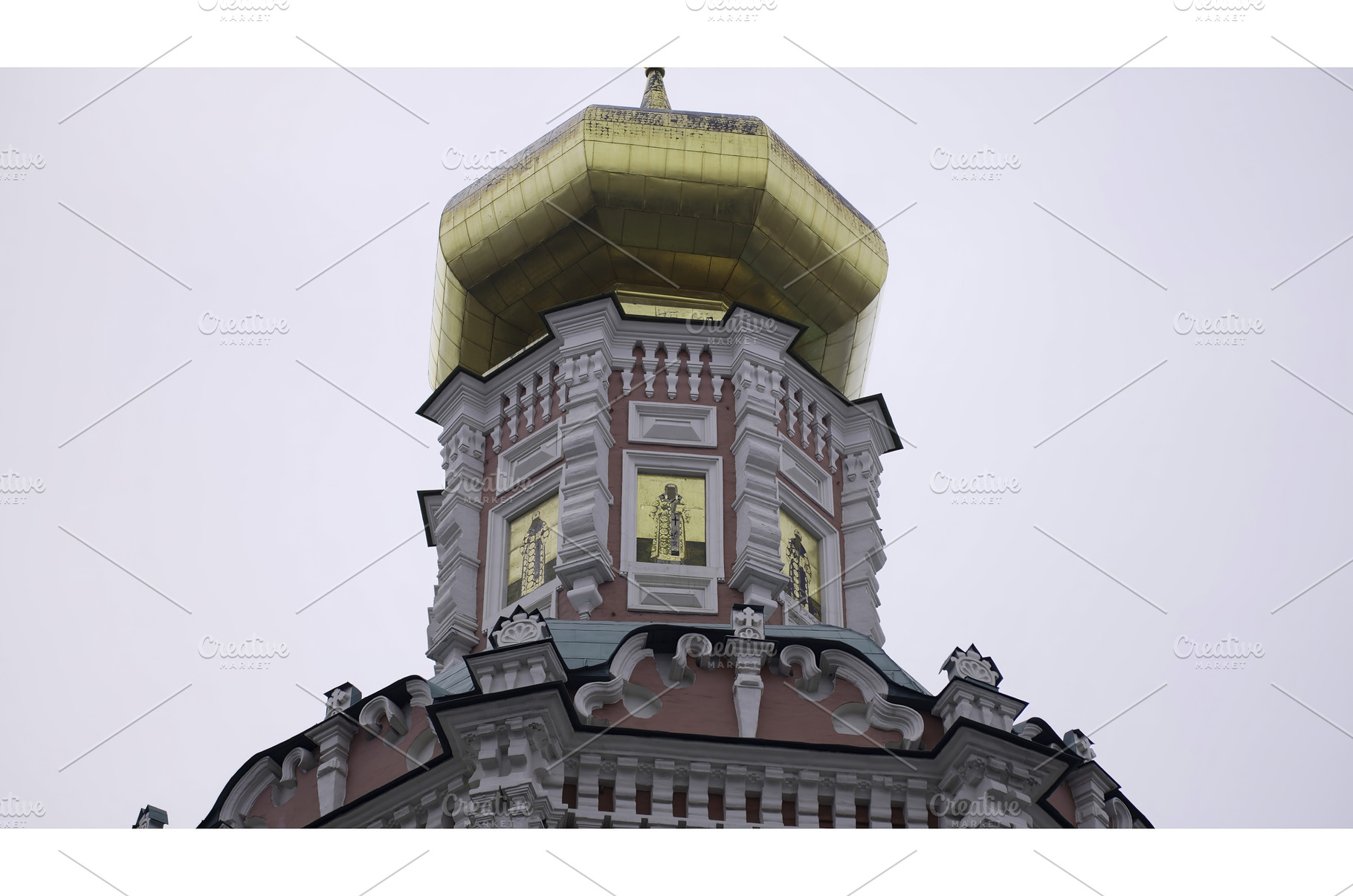 Golden cupola of the novodevichy, an Architecture Photo by Media Whale Stock