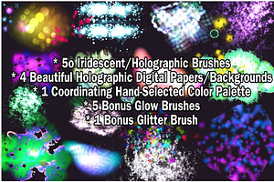 55 Holographic Procreate Brushes