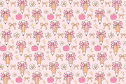 Pink Coquette Back to School Pattern, a Pattern Graphic by Coastal 5 Designs (Thumbnail 2 of 3)