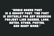 Kumix Ronuk - Groovy Font, a Sans Serif Font by QR Design Studio (Thumbnail 4 of 7)