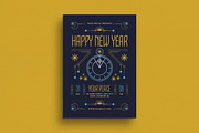 Blue Elegant Artdeco New Year Flyer, a Flyer Template by VectorVactory (Thumbnail 1 of 3)