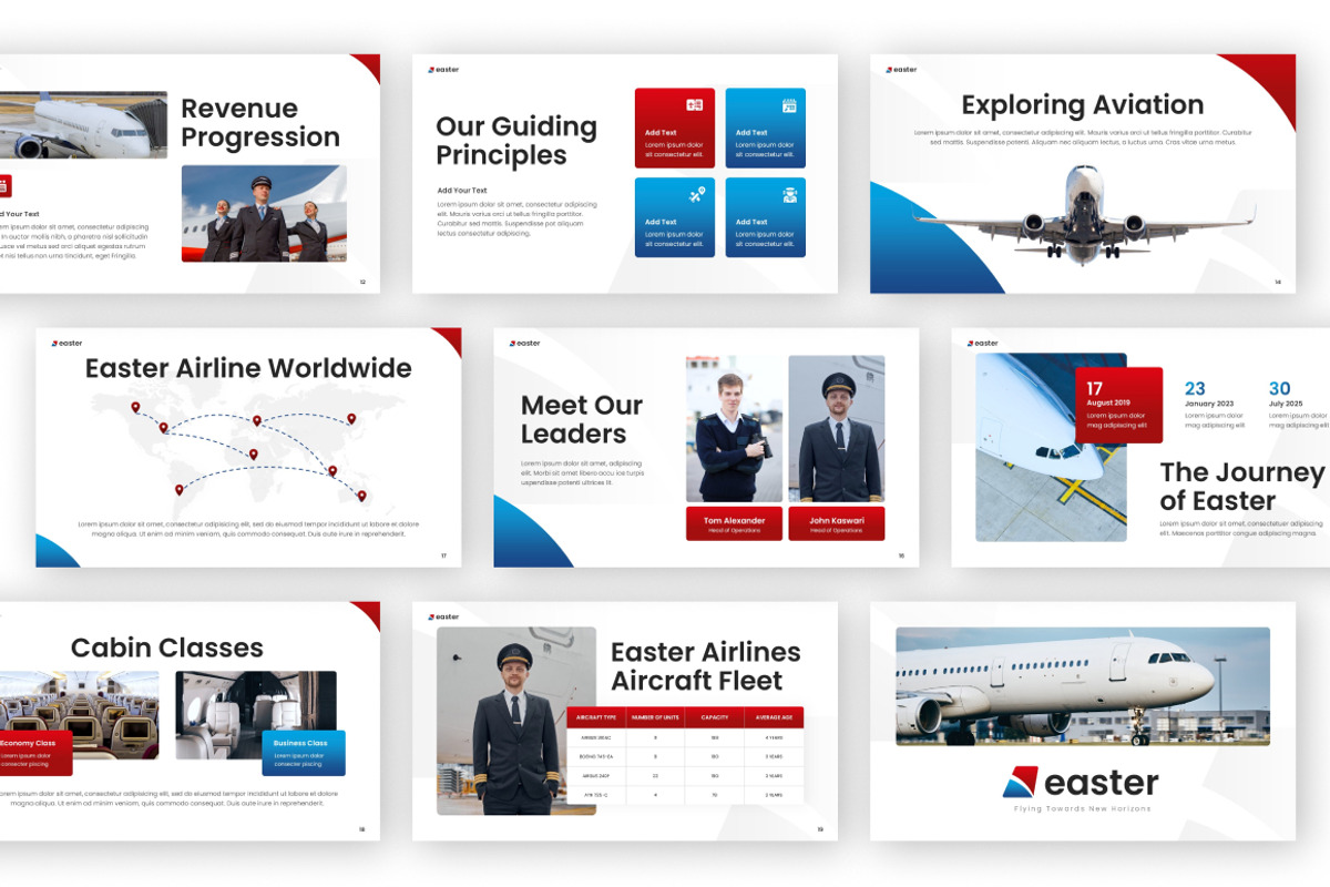Easter Airlines Google Slides, a Presentation Template by Loin Studio (Photo 3 of 4)