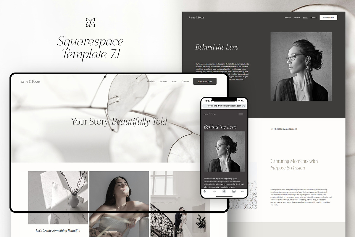 Squarespace Template for Creatives, a Squarespace Template by ItsDianaDesign (Photo 1 of 5)