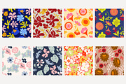 Whimsical Playful Floral Patterns, a Pattern Graphic by Trisuphat (Thumbnail 4 of 6)